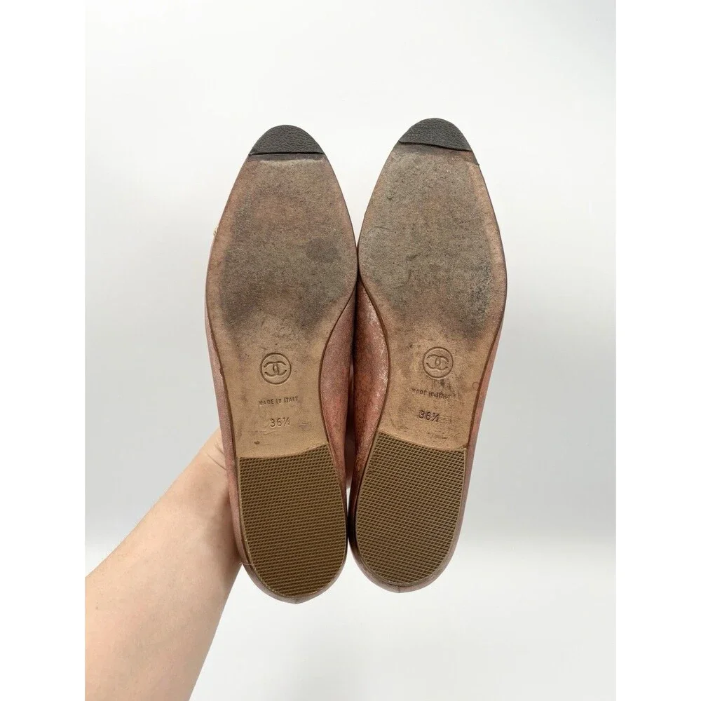 CHANEL pink metallic